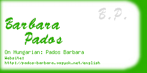 barbara pados business card